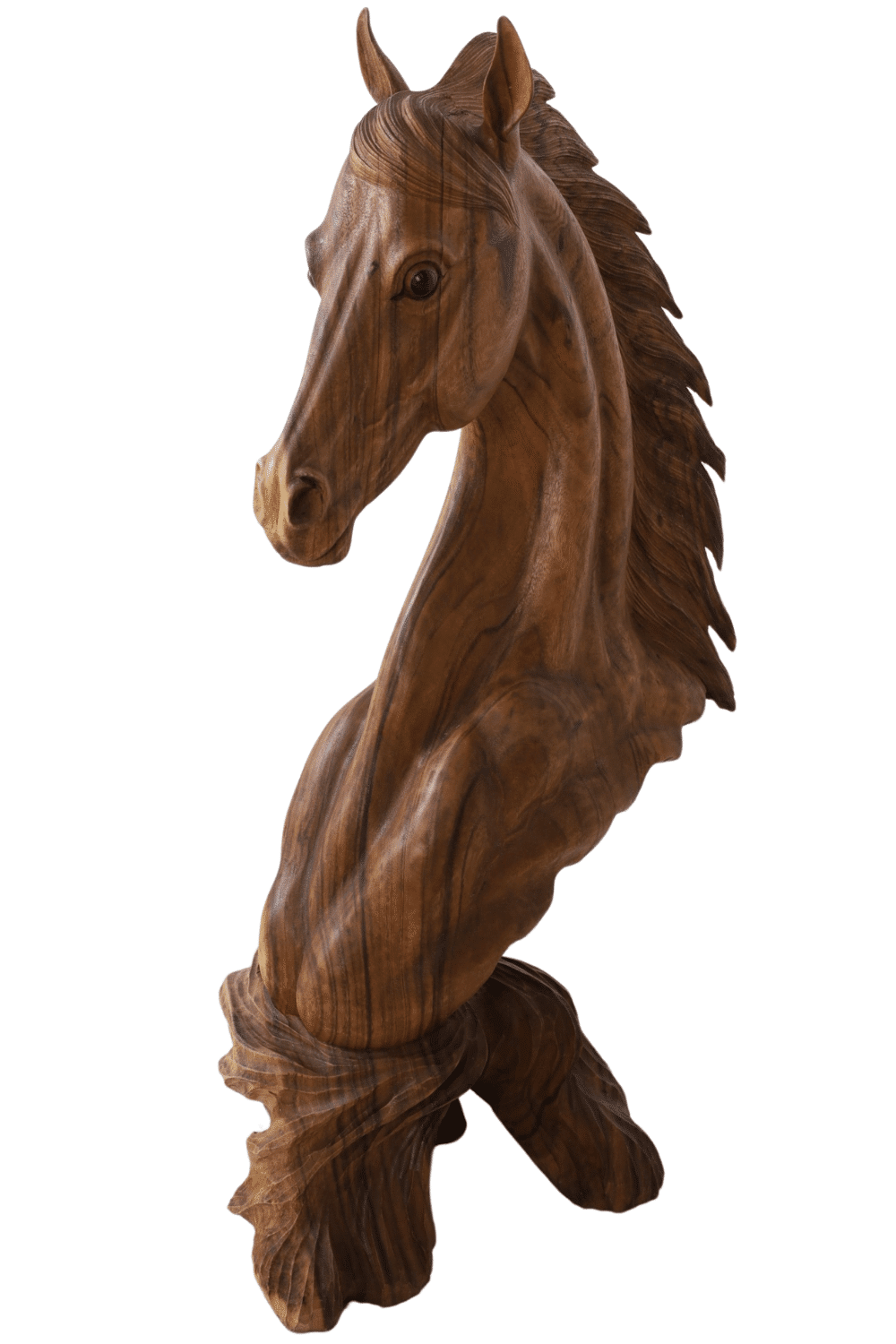 Paarden hoofd beeld van paarden kop houtsnijwerk 50x40x100cm