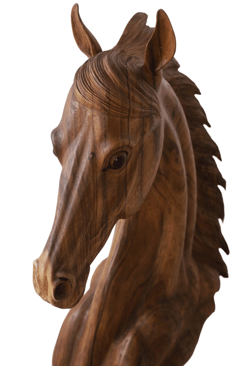 Paarden hoofd beeld van paarden kop houtsnijwerk 50x40x100cm