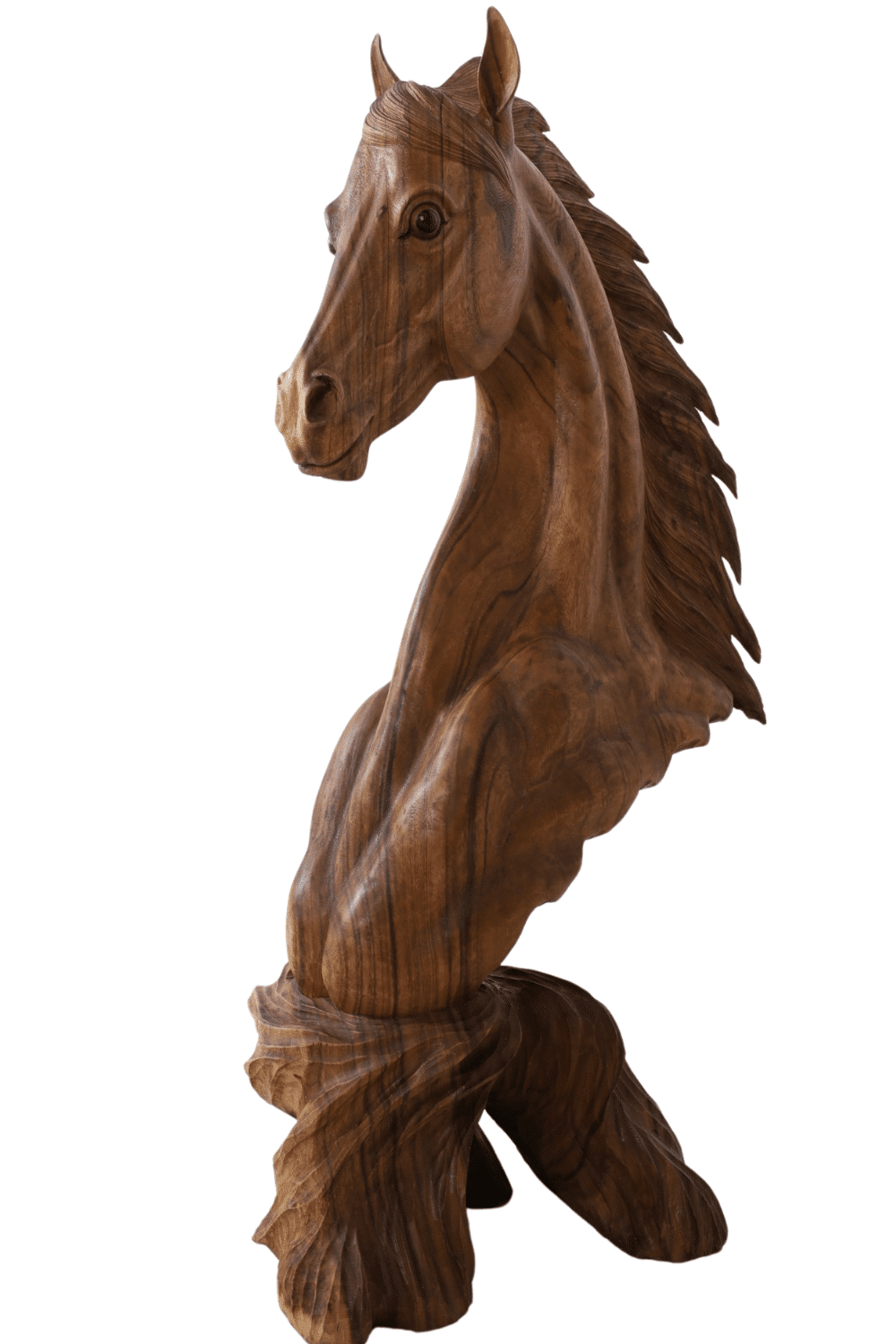 Paarden hoofd beeld van paarden kop houtsnijwerk 50x40x100cm