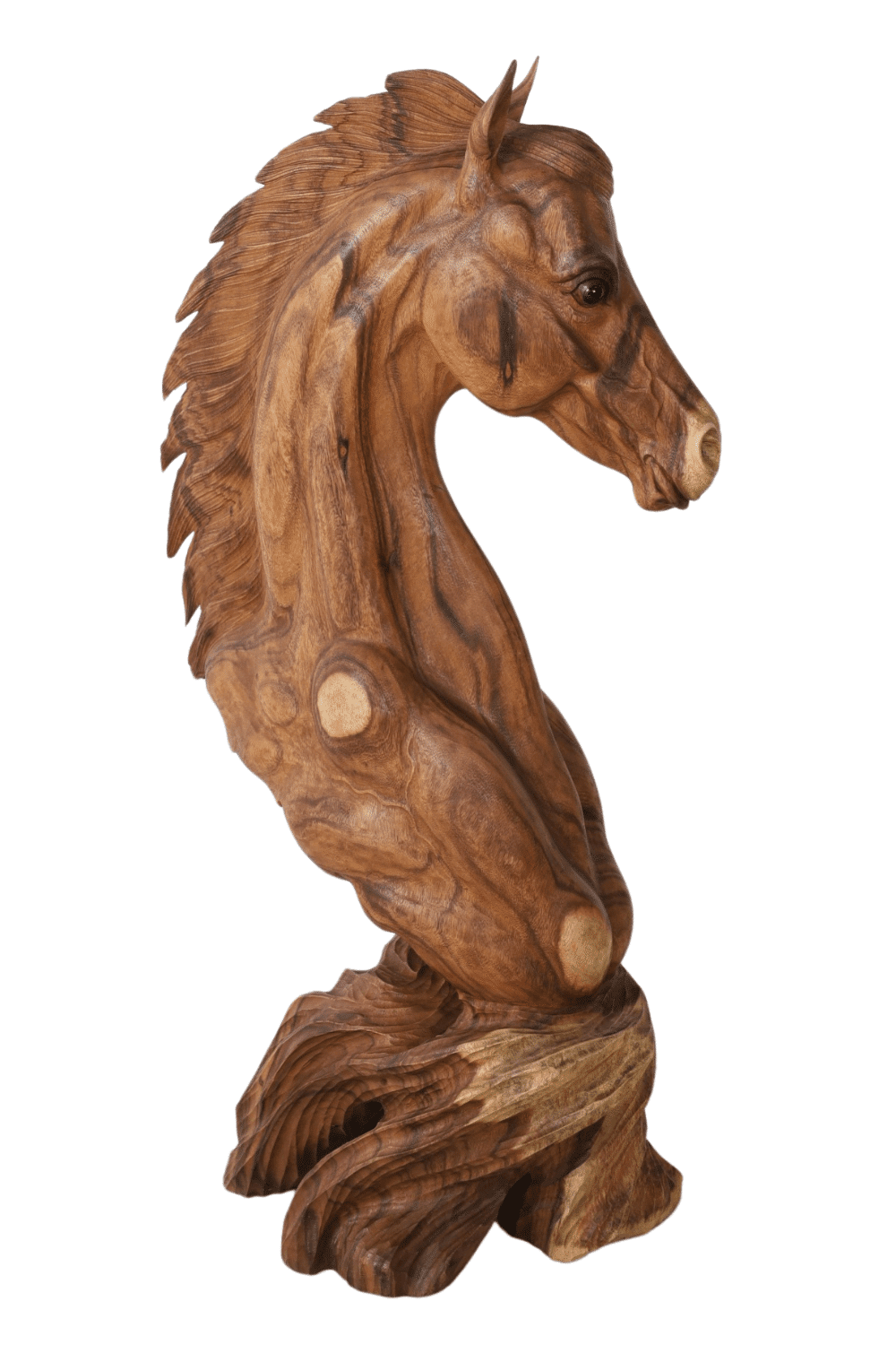 Paarden hoofd beeld van paarden kop houtsnijwerk 50x40x100cm