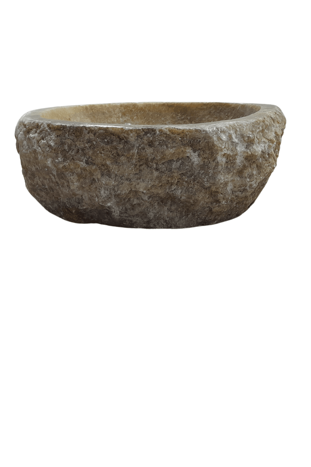 ronde natuurlijke onyx wasbak 45x38x15 cm