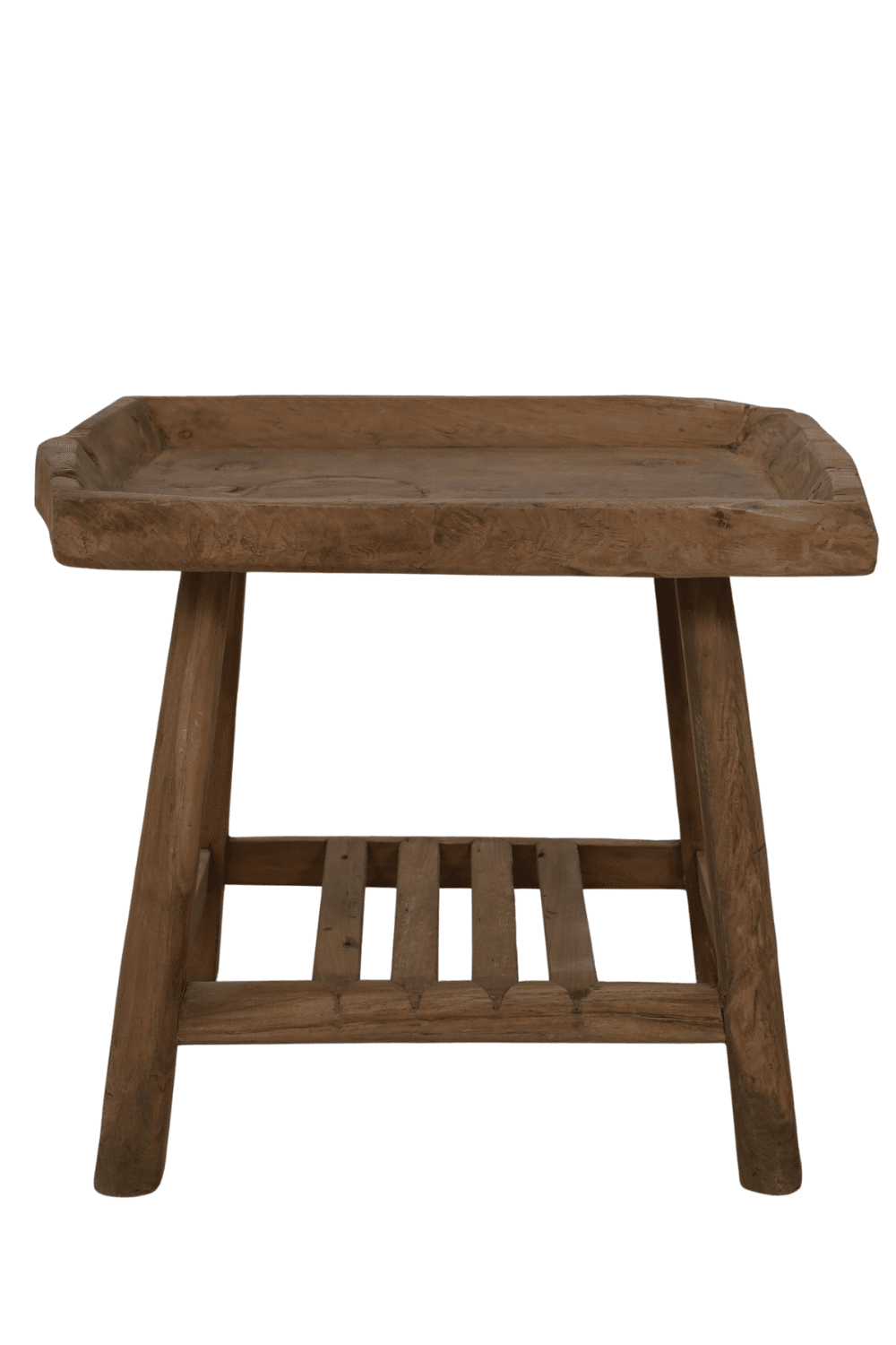Bijzettafel teak salontafel 71x50x61 cm