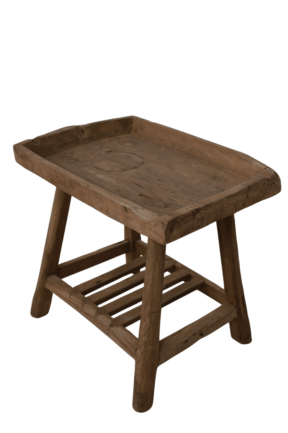 Bijzettafel teak salontafel 71x50x61 cm