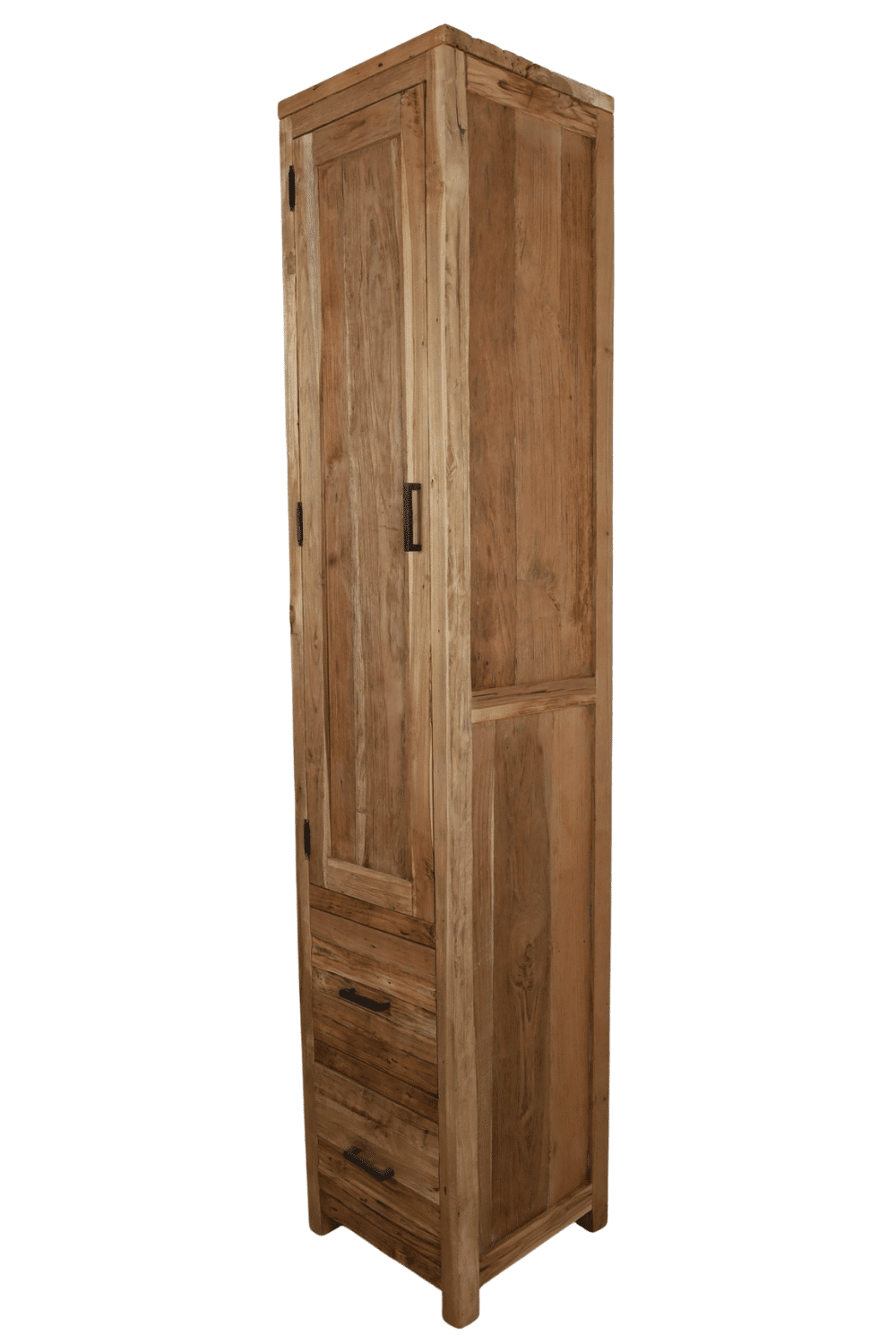 Full wood kolomkast, paneel deur knopje rechts