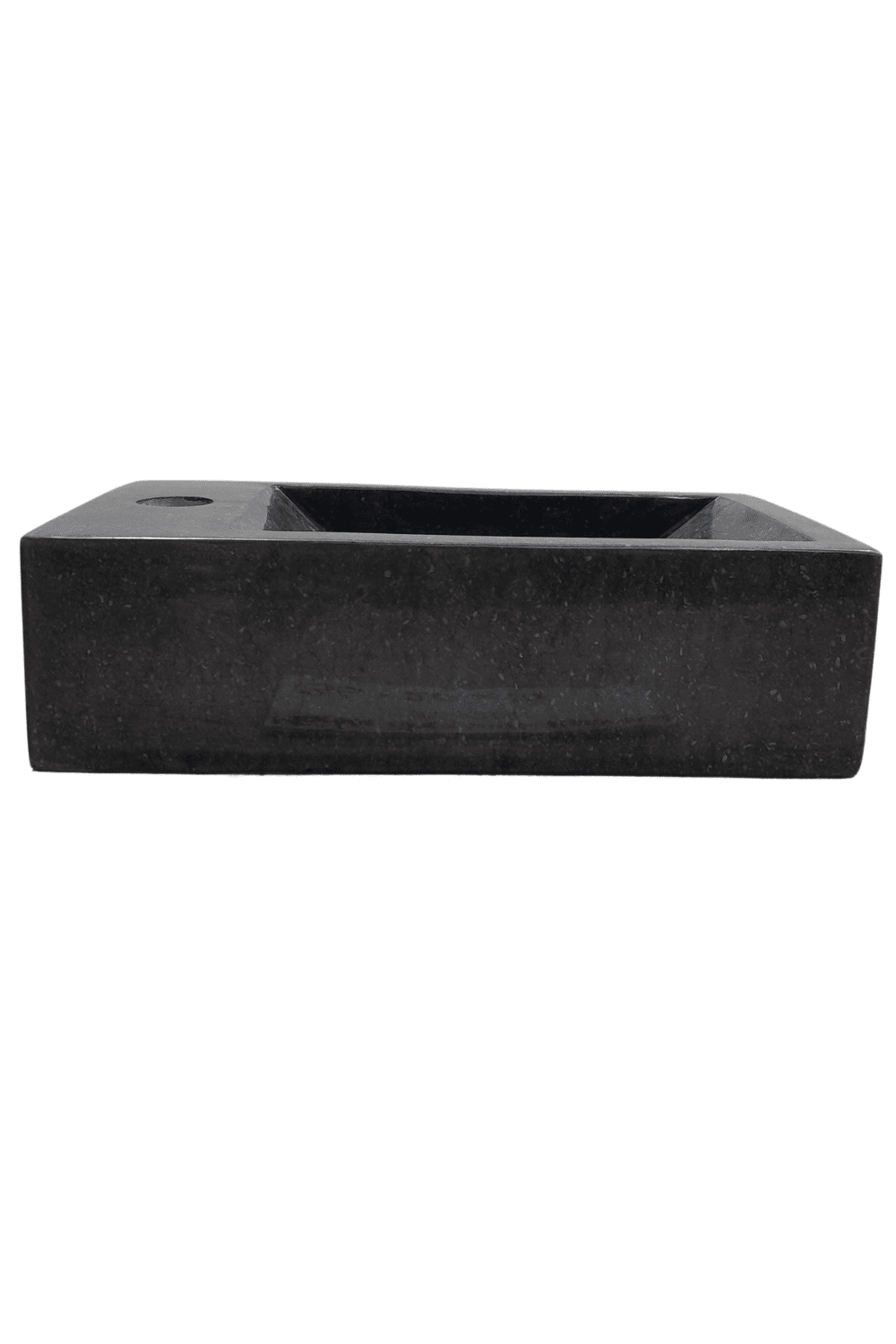 Grijze marmere toilet wasbak rechthoekig met kraangat 36x20x10 cm