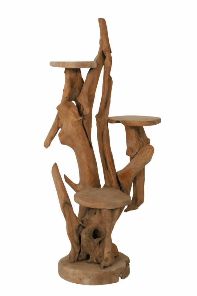 Kattenpaal houten etagere 60x60x120 cm