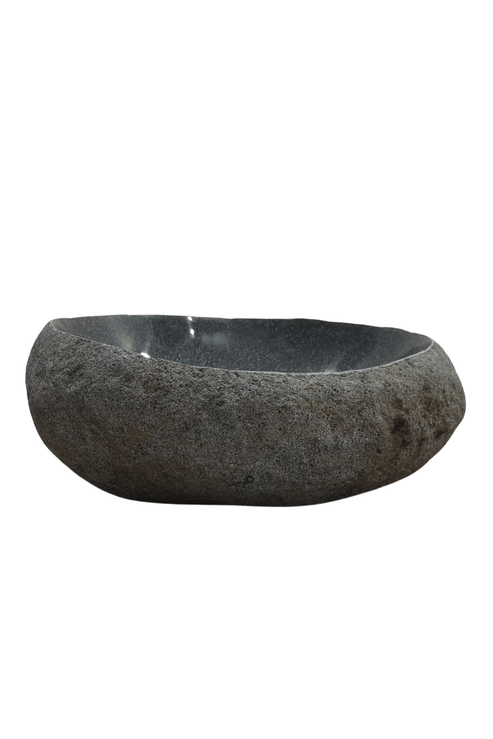 Natuurstenen rivierkei wasbak 41x36x15 cm
