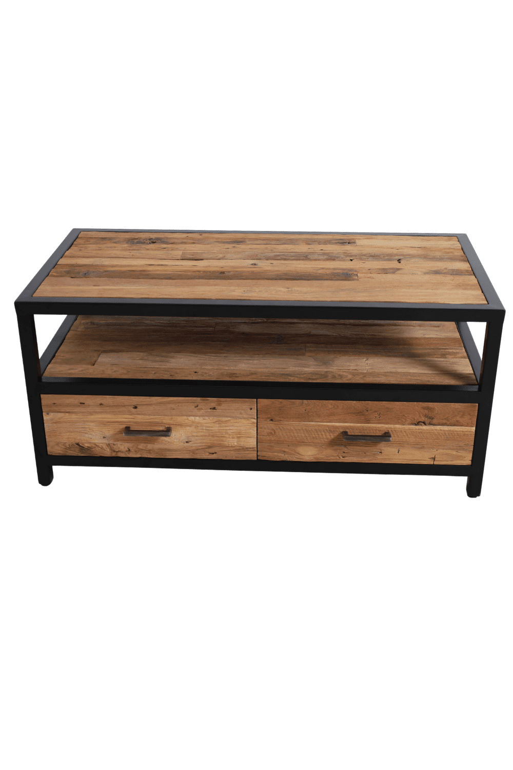 Salontafel teak hout met metaal ctdtd 100x50 cm erosie