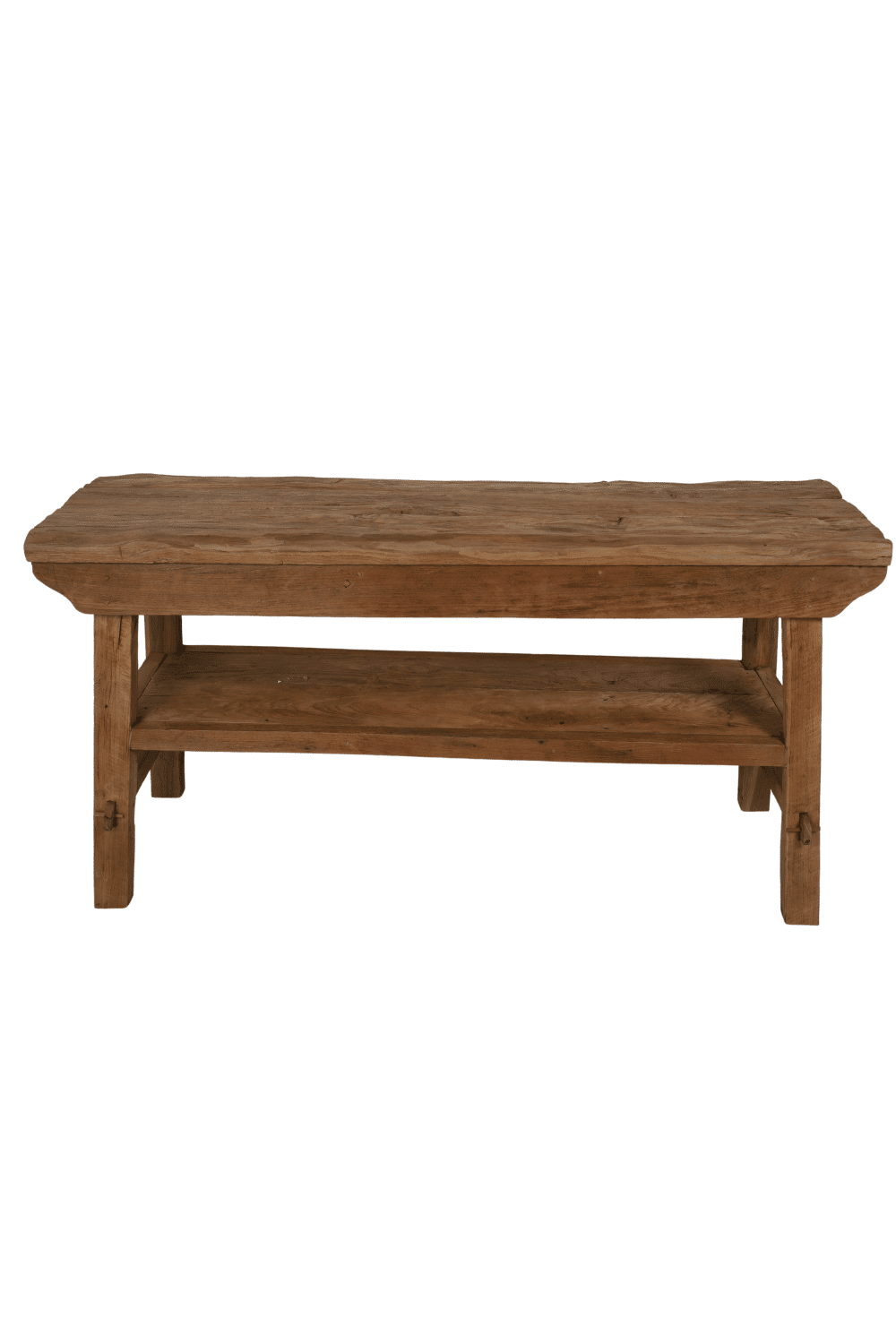 grove teak houten stoere wandtafel sidetable 150x50x80 cm