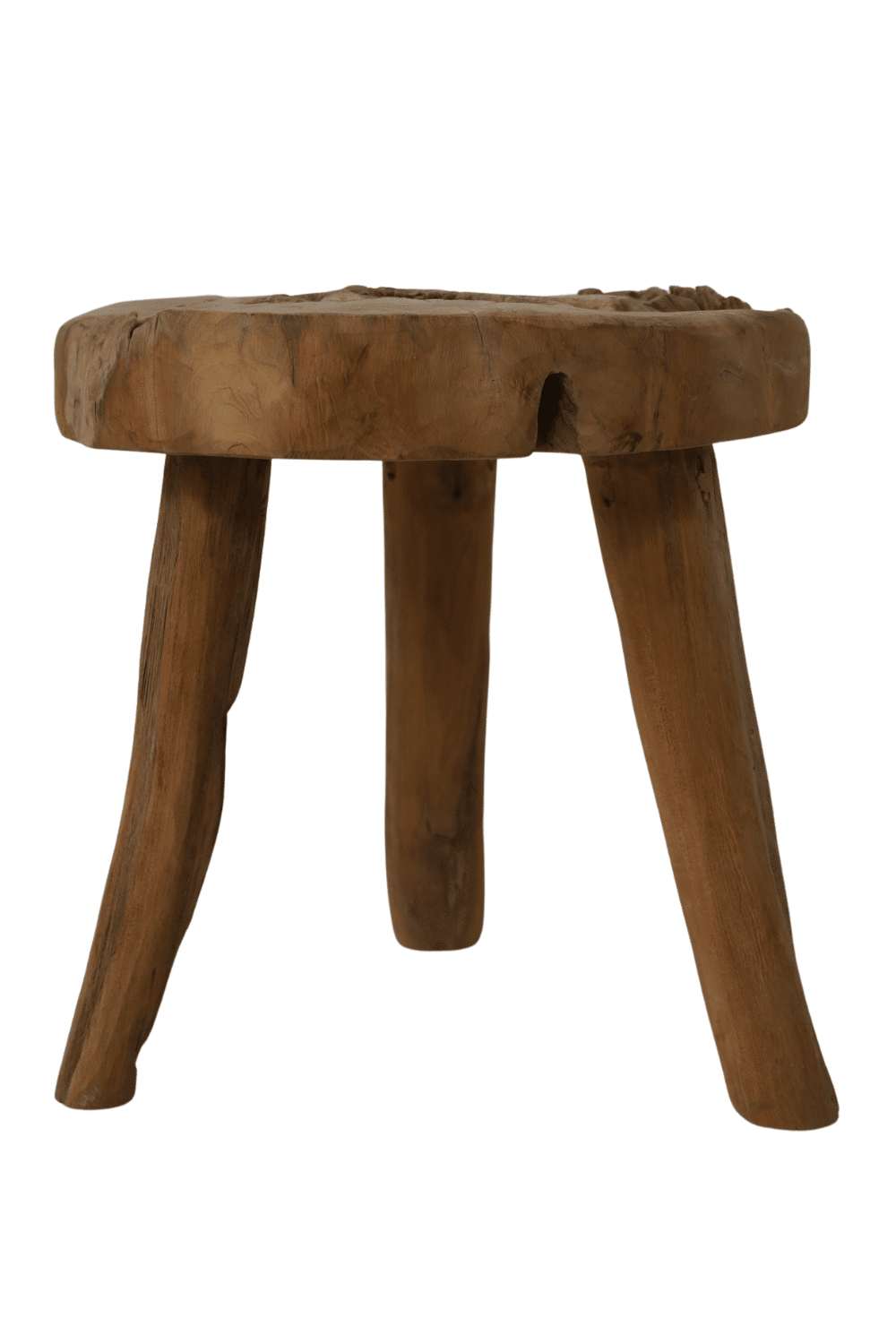 Stoer oud teak houten kruikje