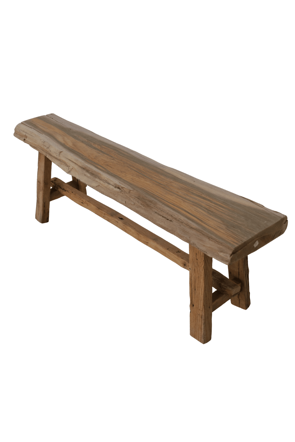 Teak houten bankje 120 cm landelijk houten bankje