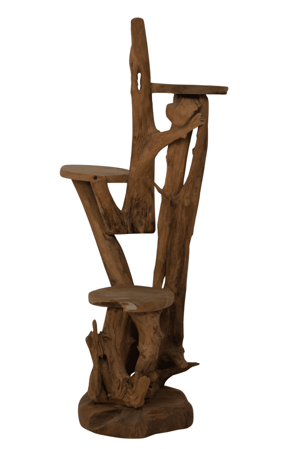 Teak houten display etagere 55x50x120 cm