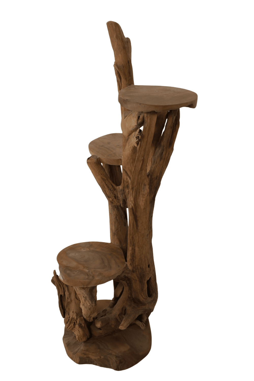 Teak houten display etagere 55x50x120 cm