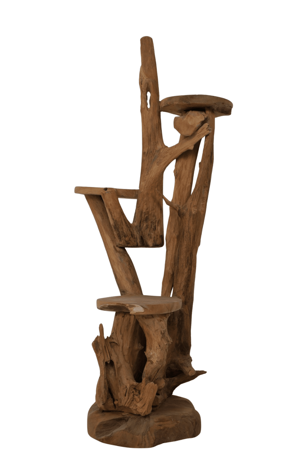 Teak Houten Display Etagre 55x50x120 Cm