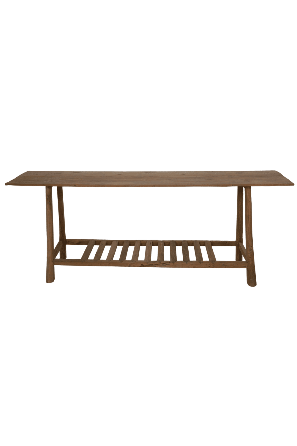 Teak houten oude sidetable met charme 200x40x80 cm