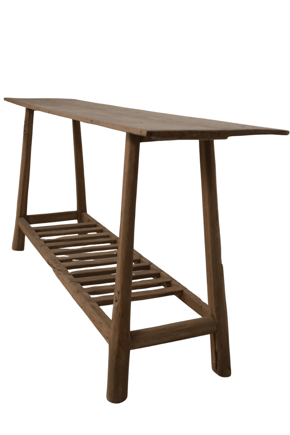 Teak houten oude sidetable met charme 200x40x80 cm