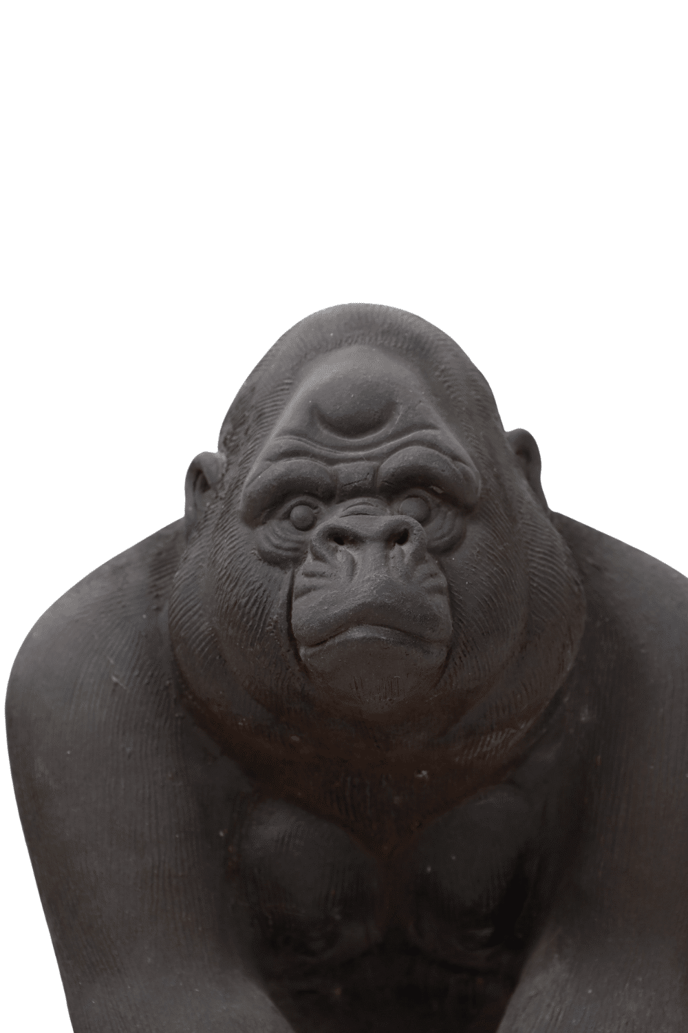 Tuin beeld aap gorilla zwart stenen beeld