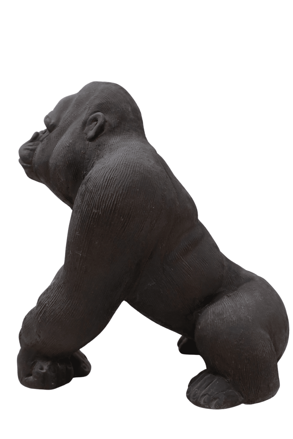Tuin beeld aap gorilla zwart stenen beeld
