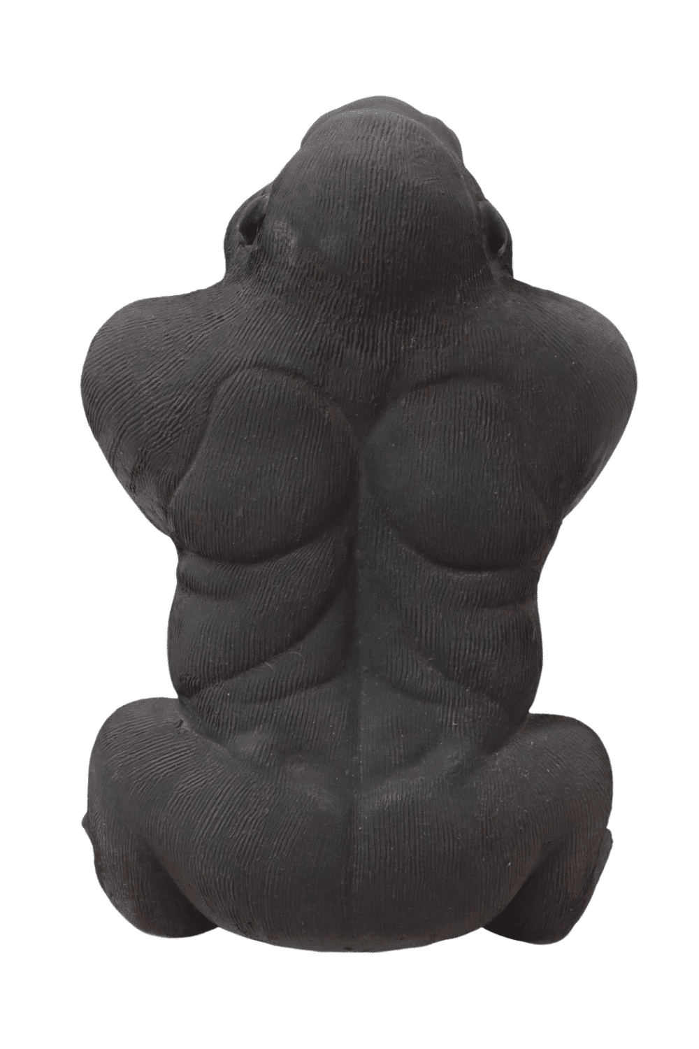 Tuin beeld aap gorilla zwart stenen beeld