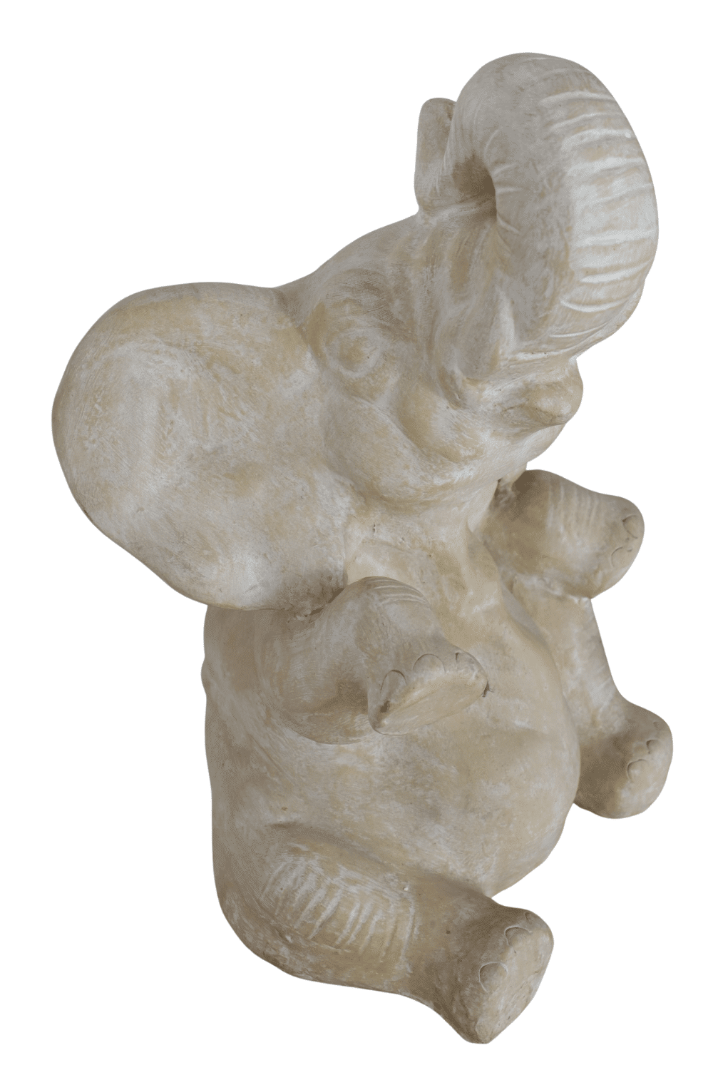 Tuinbeeld olifant blank 30x20x45 cm beige wit