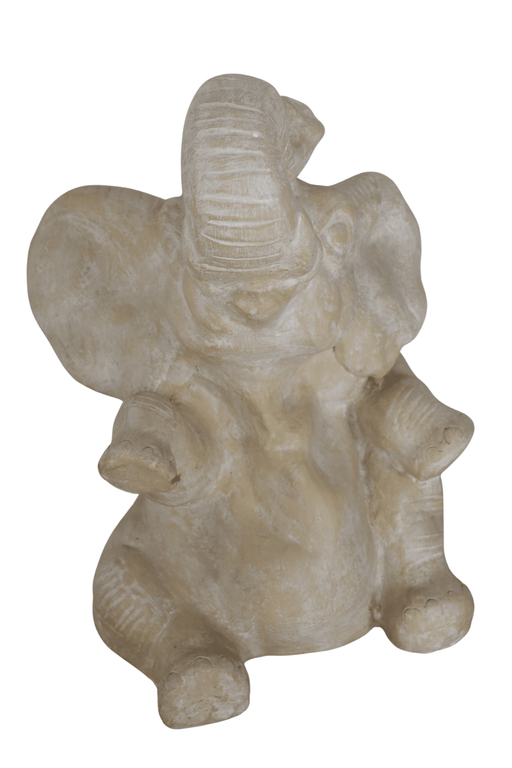 Tuinbeeld olifant blank 30x20x45 cm beige wit