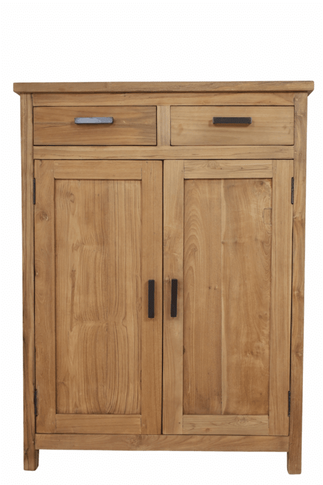 Teak houten meidenkast schoenen kast half hoge kast 90x47x120 cm