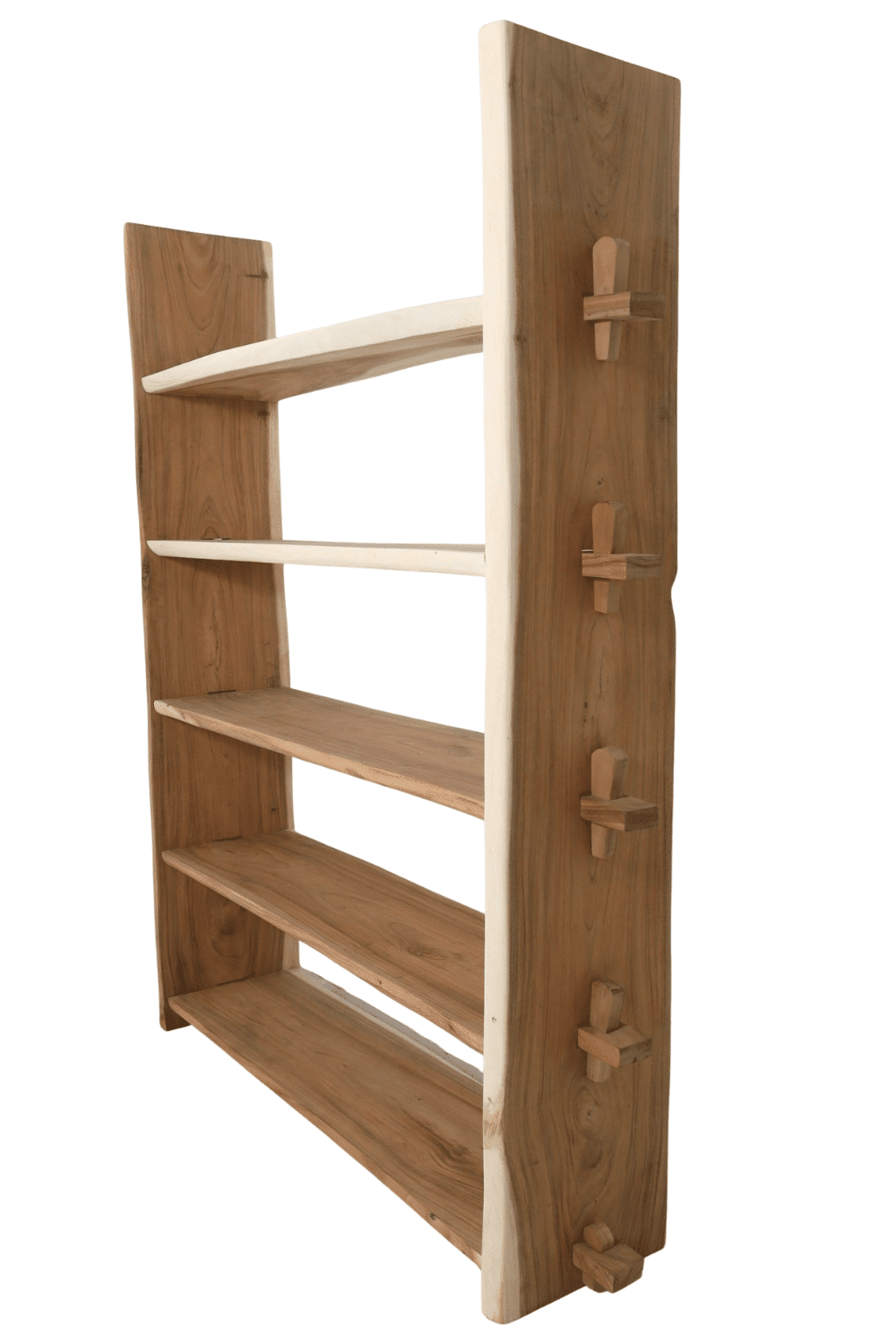 rek open kast suar hout boomstam stoere kast 165x40x200cm