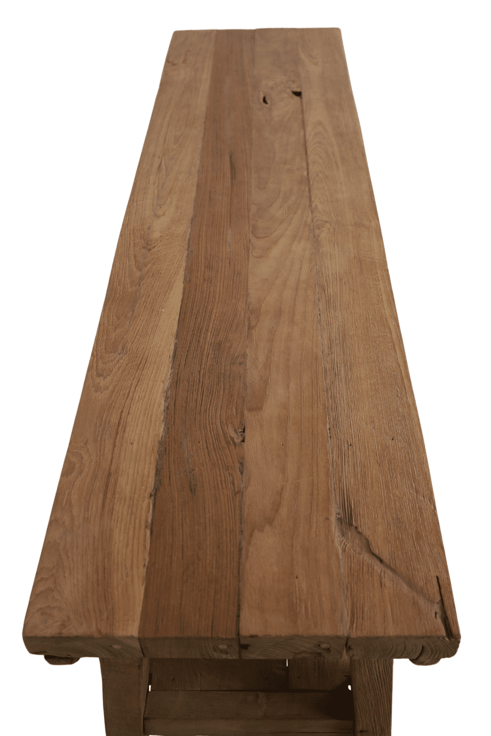 grove teak houten stoere wandtafel sidetable 150x50x80 cm