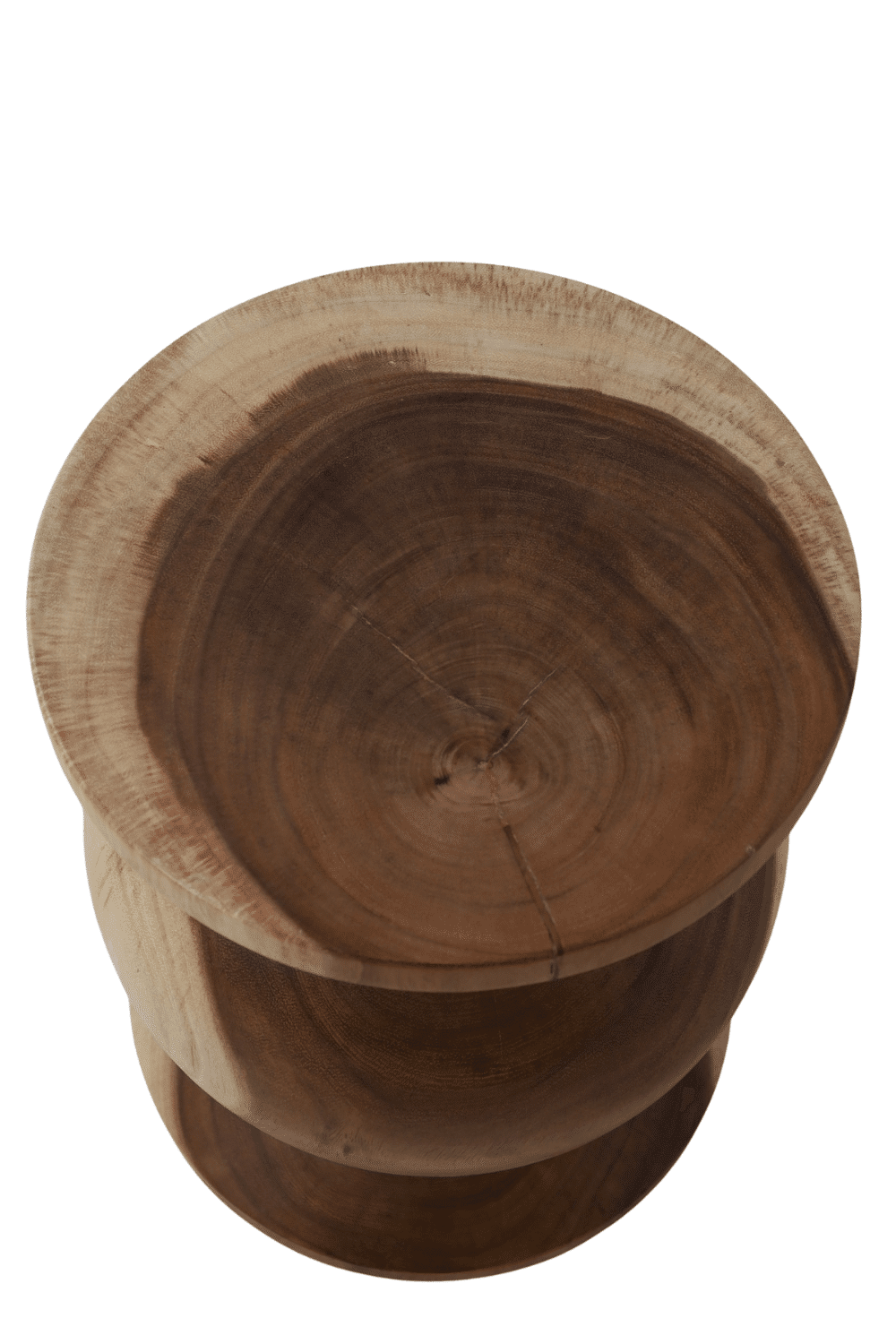 suar houten bol krukje rond bijzettafel 35x35x46 cm