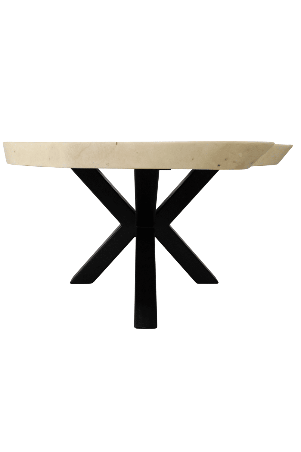 suar boomstam tafel natuurlijke vorm rond 152x138x78 cm