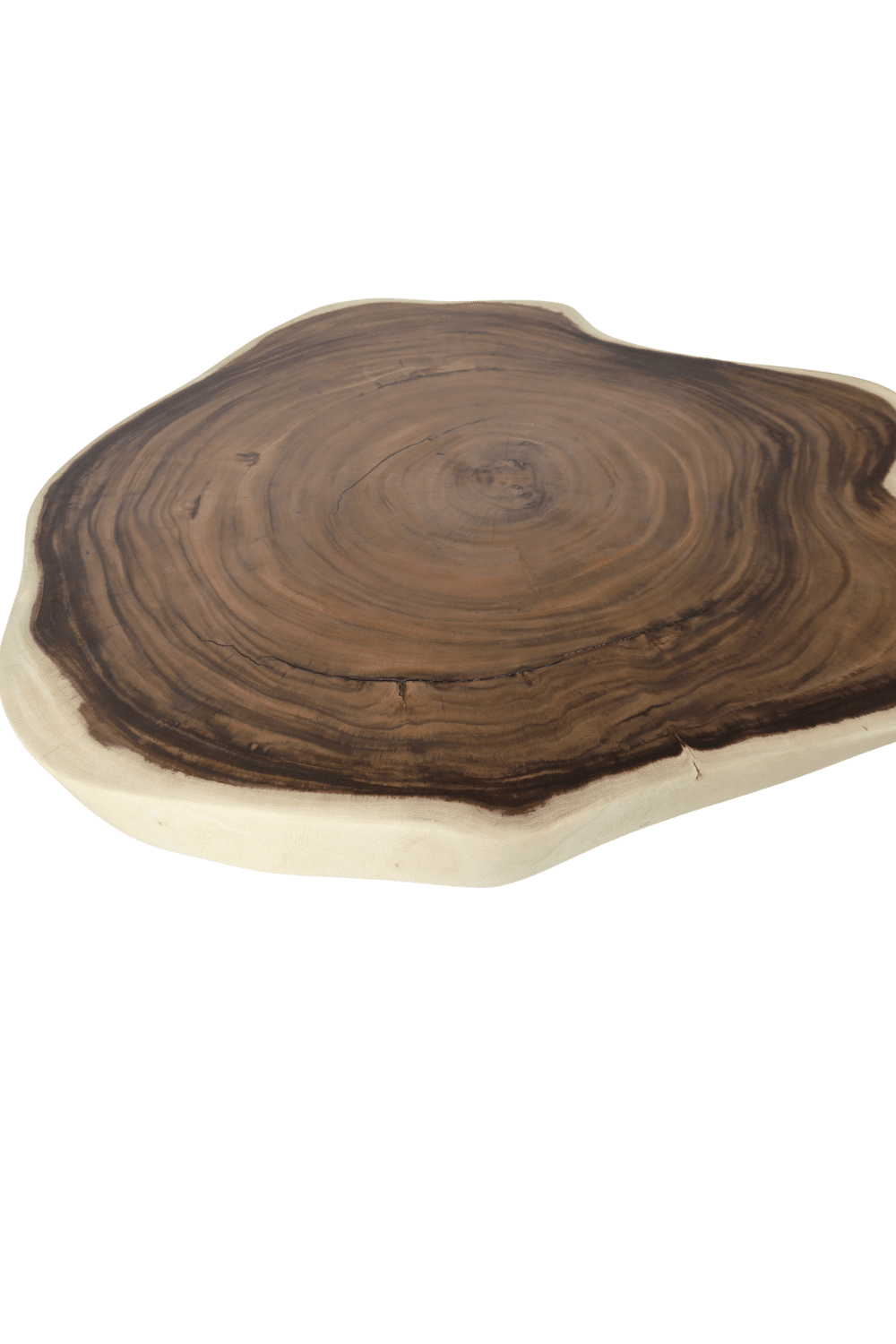 ronde boomstam tafel dik blad natuurlijke vorm