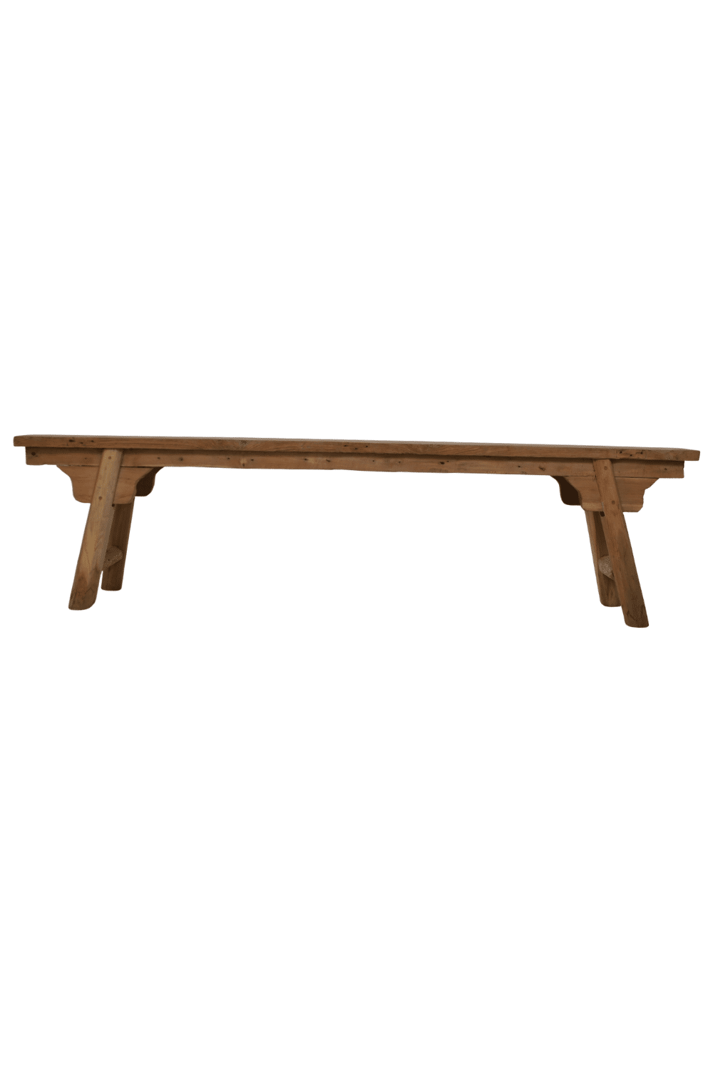 teak houten bankje voor bij het bed Indian bench 180x23x47 cm