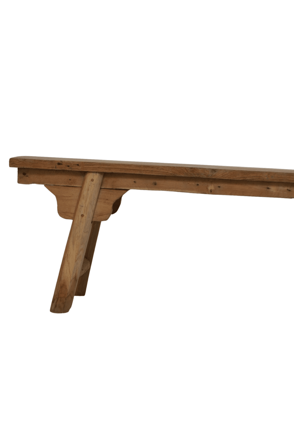 teak houten bankje voor bij het bed Indian bench 180x23x47 cm