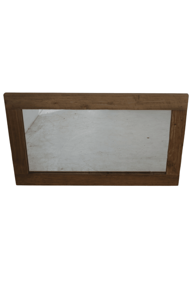 teak houten spiegel dikke rand 120x70 cm