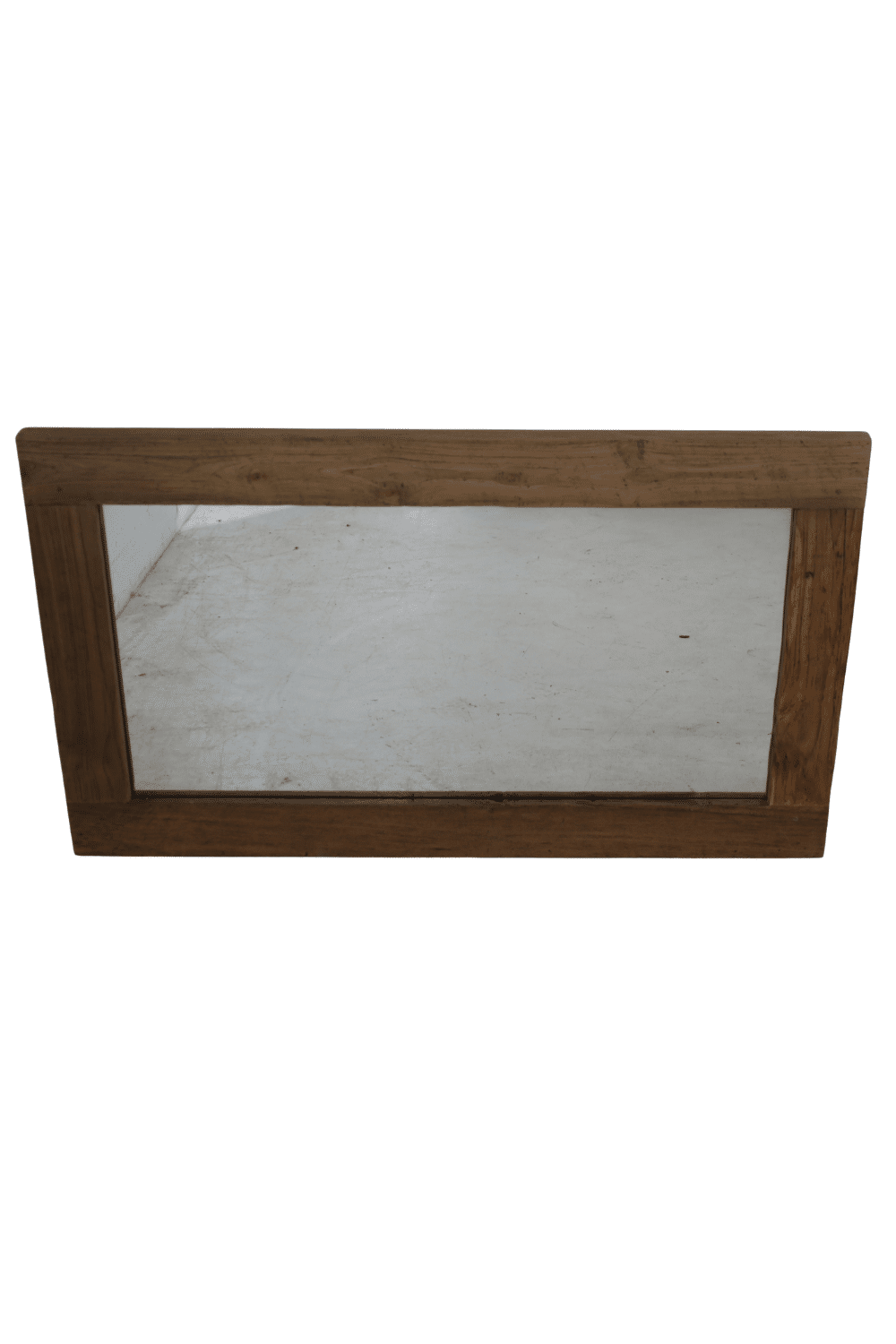 teak houten spiegel dikke rand 120x70 cm