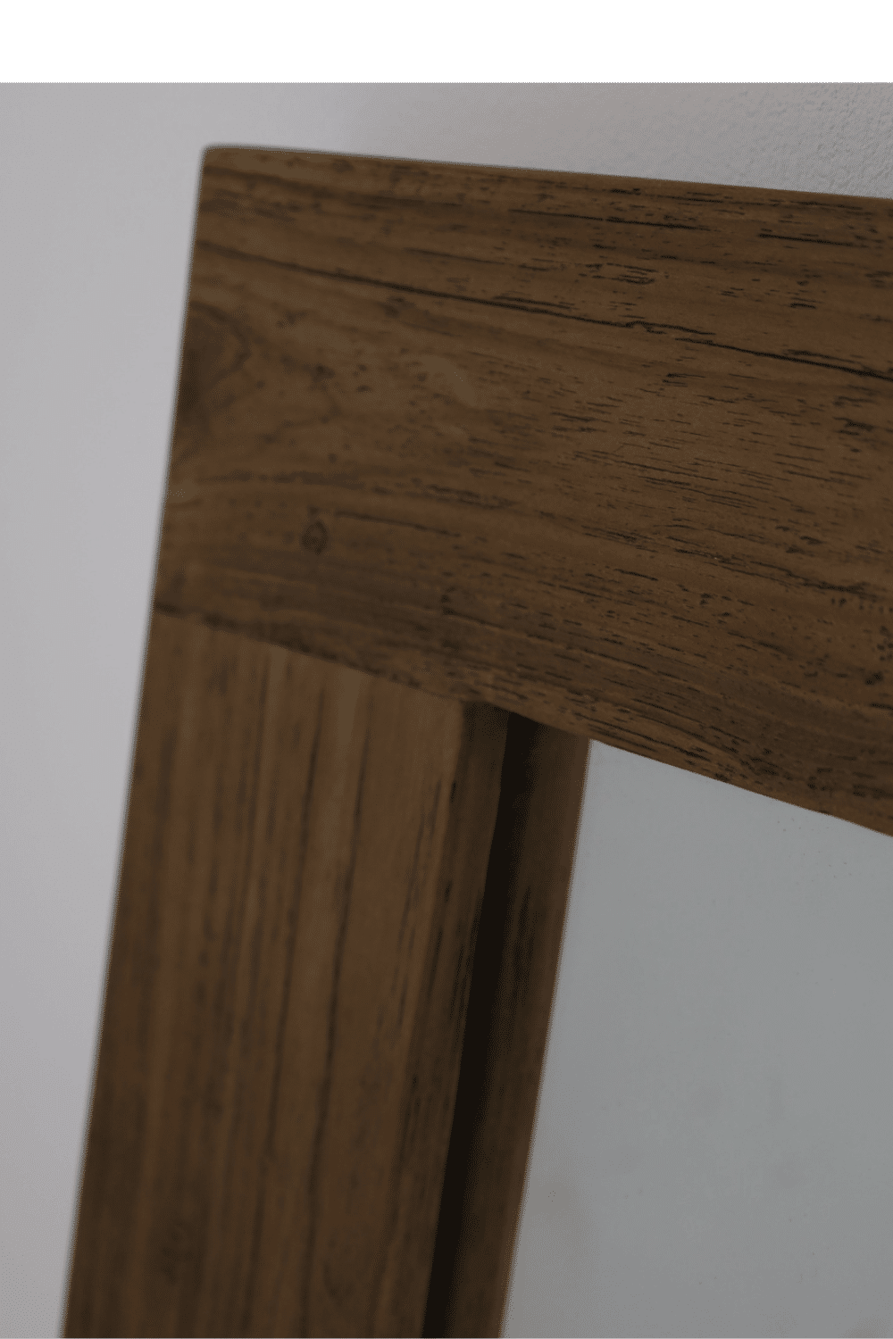 teak houten spiegel dikke rand 120x70 cm