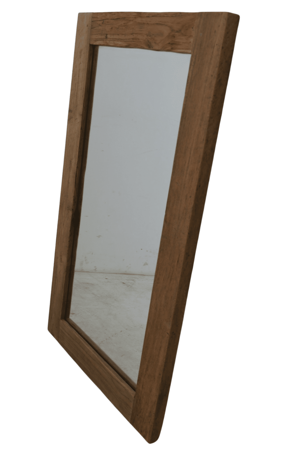 teak houten spiegel dikke rand 120x70 cm