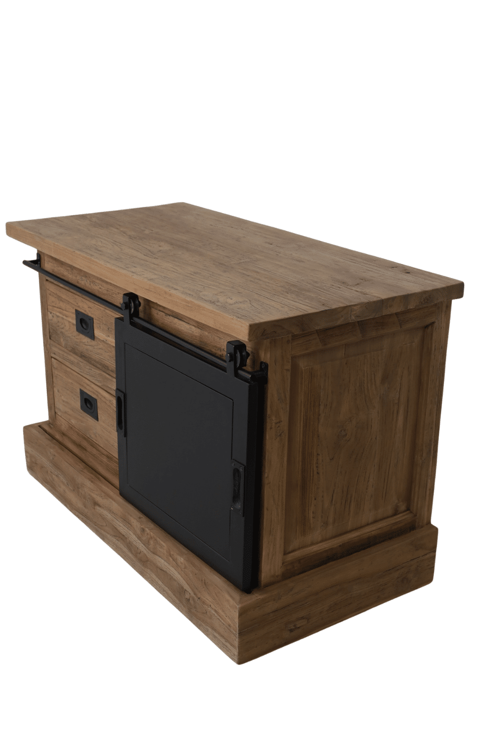 90x46x60 cm Tv meubel met metalen schuifdeur