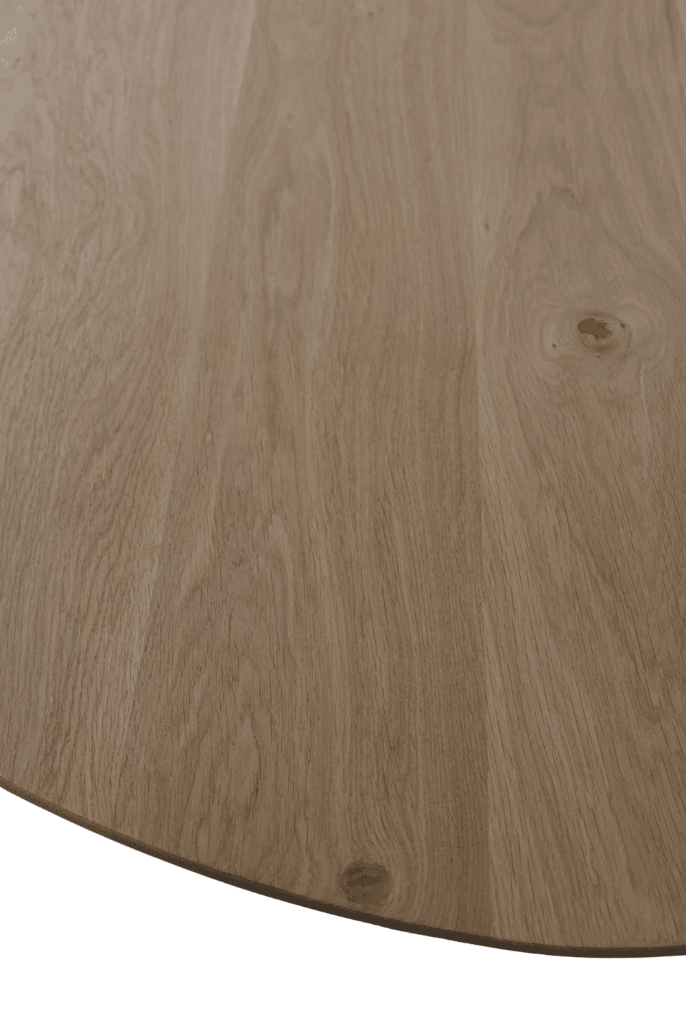 Eiken organische vorm eettafel met zwart metalen matrix poot 270x109x77 cm