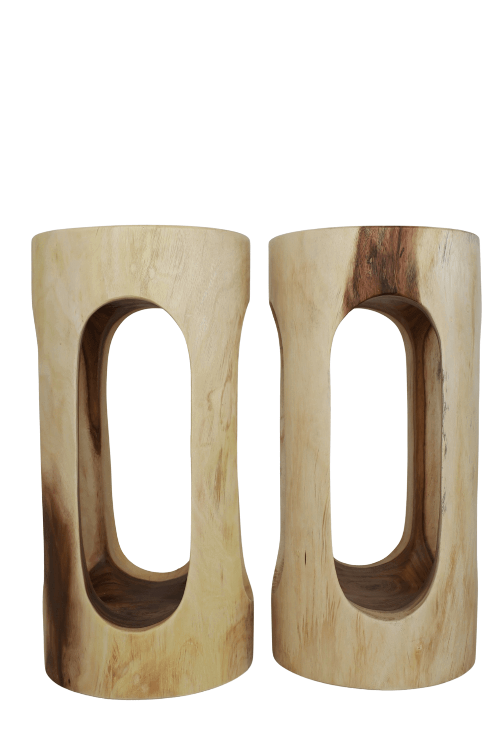 Suar houten planten tafel pilaar open 35x35x70 cm
