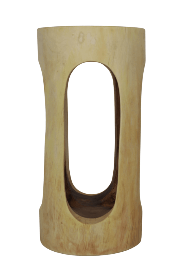 Suar houten planten tafel pilaar open 35x35x70 cm