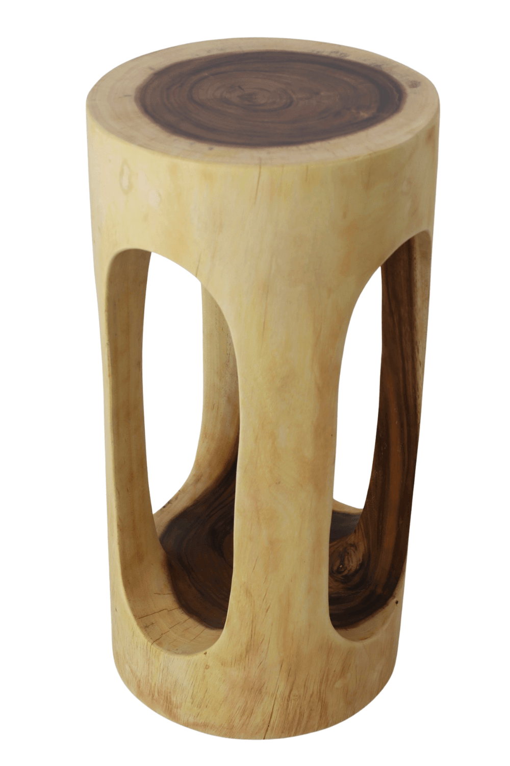 Suar houten planten tafel pilaar open 35x35x70 cm