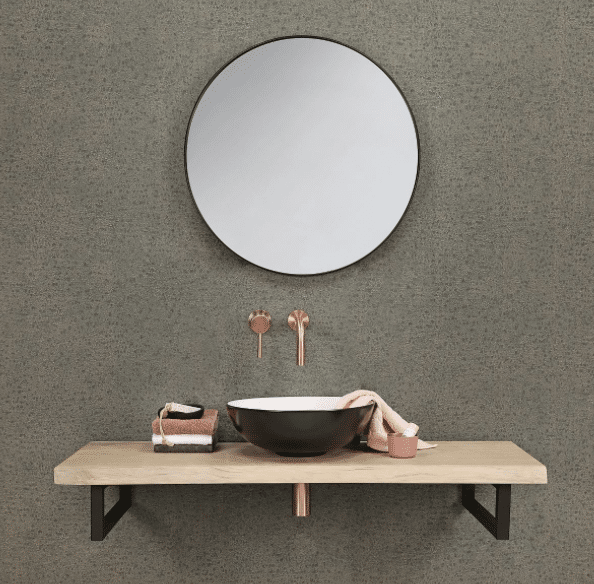 spiegel rond - 65 x 65 cm - zwart