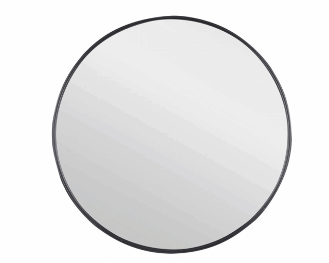 spiegel rond - 65 x 65 cm - zwart