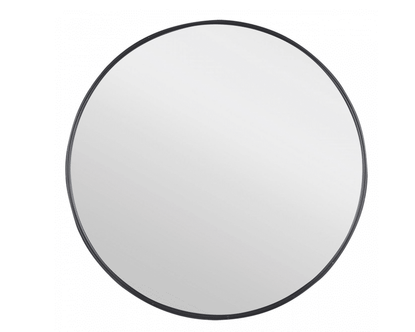 spiegel rond - 65 x 65 cm - zwart