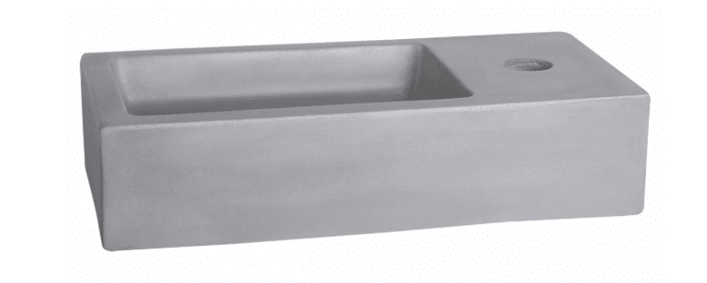 toilet wasbakje met metalen beigel er onder