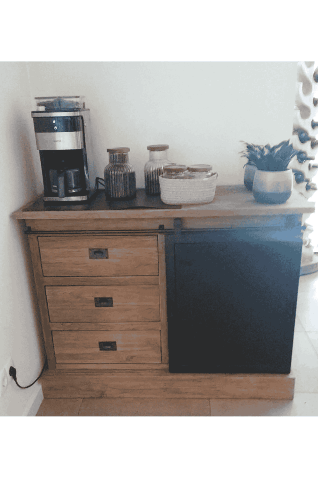 teakhouten klein dressoir coffee corner kastje 120x50x90 cm