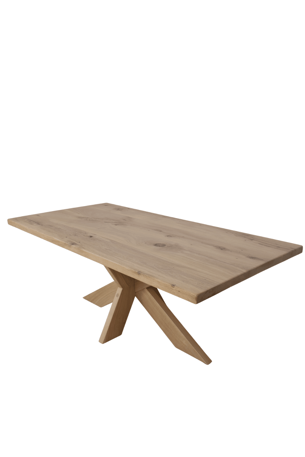 Eikenhouten tafel met eiken houten martixpoot 200x99x76cm