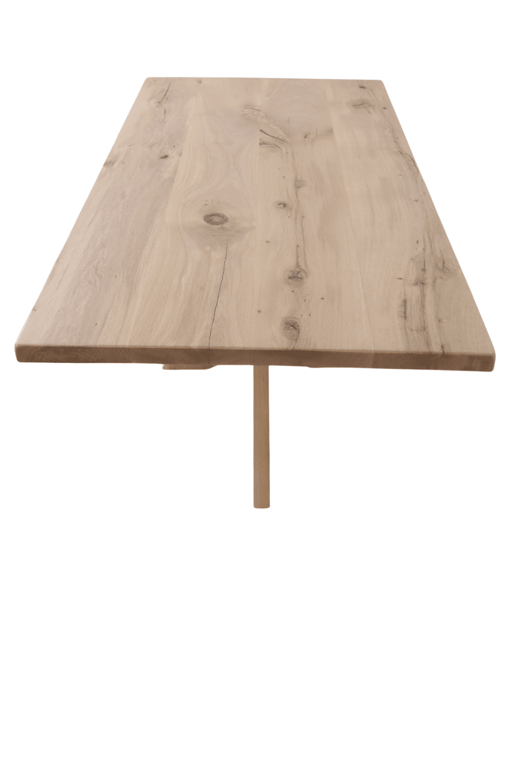Eikenhouten tafel met eiken houten martixpoot 200x99x76cm