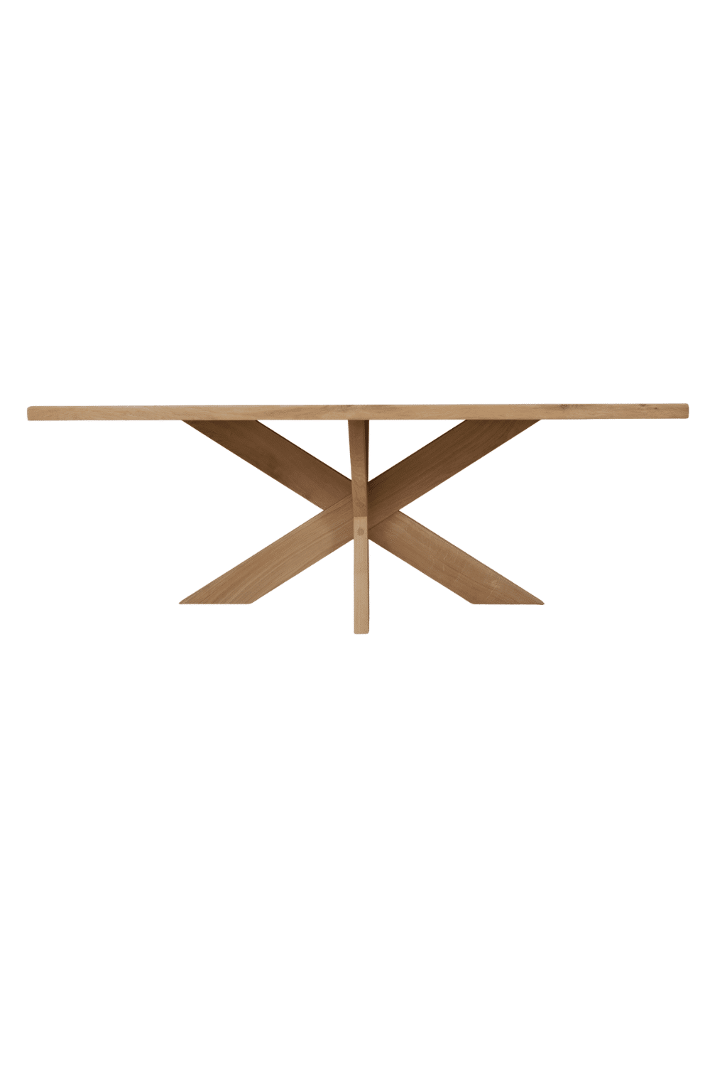 Eikenhouten tafel met eiken houten martixpoot 200x99x76cm